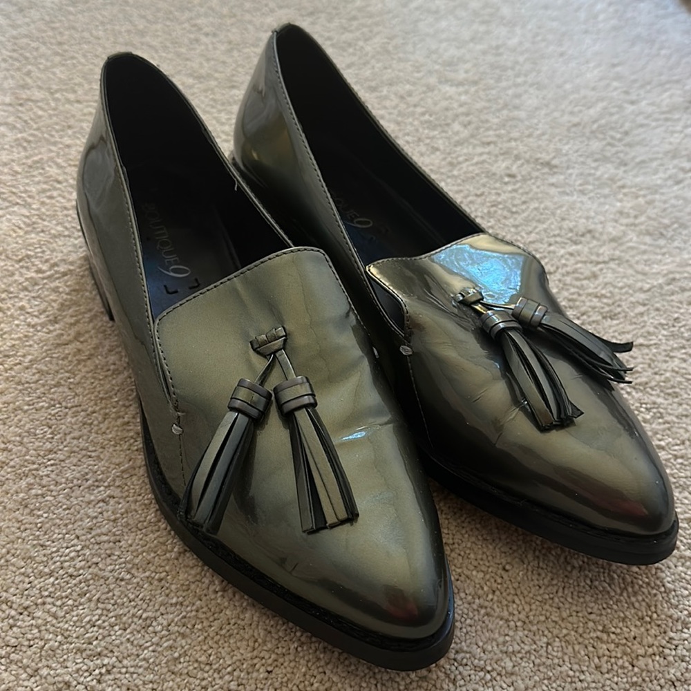 Patent leather loafers